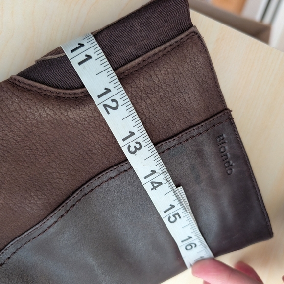 Blondo AquaProtect Waterproof Shearling Tall Boots Brown Leather Size 7 - Picture 9 of 9